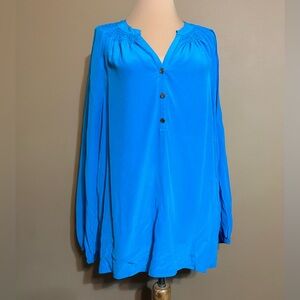 Lilly Pulitzer Elsa Silk Blue Blouse